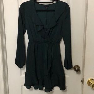 Long sleeve wrap dress